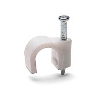 Скоба пластиковая с гвоздем кругл. СПК 7 (50шт.) (Fortisflex) | код 50025 | Fortisflex