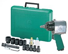 JAI-0501K Набор гайковерт пневматический ударный 1/2DR 7000 об/мин., 610 Нм с аксессуарами, 17 предметов | код JAI-0501K | JONNESWAY