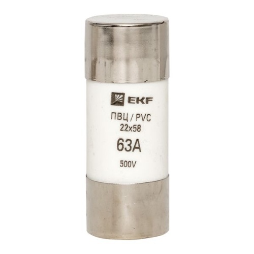 Плавкая вставка цилиндрическая ПВЦ (22х58) 63А PROxima | код pvc-22x58-63 | EKF фото 3 Плавкая вставка цилиндрическая ПВЦ (22х58) 63А PROxima | код pvc-22x58-63 | EKF фото 3