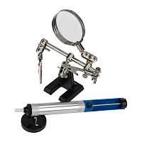 Набор К22 для пайки REXANT вспомогательный («Третья рука», подставка, экстрактор) | код 09-3762 | REXANT