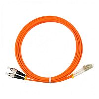 Патч-корд оптический LANMASTER, LSZH, дуплексный, LC/PC-FC/PC, MM 50/125, 1.0 м | код LAN-2LC-2FC/OM2-1.0 | LANMASTER