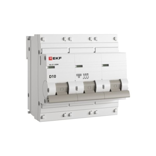 Автоматический выключатель 3P 10А (D) 10kA ВА 47-100M без теплового расцепителя EKF PROxima | код mcb47100m-3-10D-pro | EKF фото 2 Автоматический выключатель 3P 10А (D) 10kA ВА 47-100M без теплового расцепителя EKF PROxima | код mcb47100m-3-10D-pro | EKF фото 2