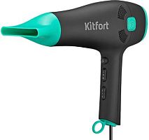Фен Kitfort КТ-3222 2000Вт черный/бирюзовый | код 1873518 | KITFORT