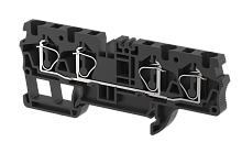 Клемма проходная пружинная 4 мм2 на 4 подключения, черная SQ4-2X2-BLACK | код 2103060005 | Elmex