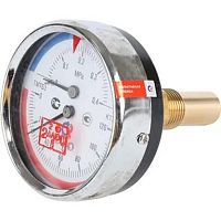 Термоманометр осевой ТМТБ-31Т.2, 0...150С, 0...0,6 МРа 1/2' кл.2.5 | код 00000002301 | РОСМА
