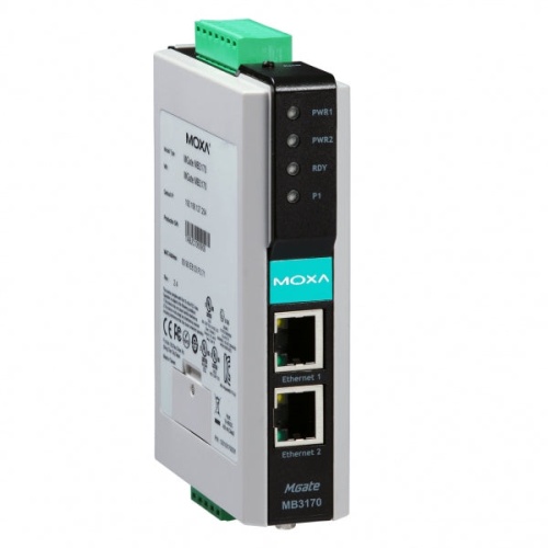 Преобразователь MGate MB3170I-T 1 Port Modbus TCP - Serial Comm. Gateway advanced, 3 in 1, -40~75 C, 2 KV Isol | код 00-06004459 | MOXA Преобразователь MGate MB3170I-T 1 Port Modbus TCP - Serial Comm. Gateway advanced, 3 in 1, -40~75 C, 2 KV Isol | код 00-06004459 | MOXA