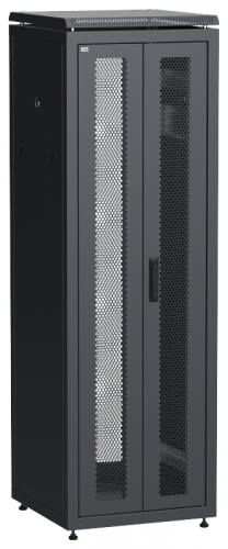 ITK LINEA N 38U 600х600мм распаш. перф. дв. задн. перф. чер. | код LN05-38U66-2PP | ITK by IEK