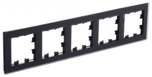 Рамка 5-м AtlasDesign Nature матов. органич. стекло черн. | код ATN331005 | Systeme Electric