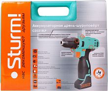 Шуруповерт Sturm! CD3318LP аккум. патрон:быстрозажимной (кейс в комплекте) | код 1604972 | STURM!