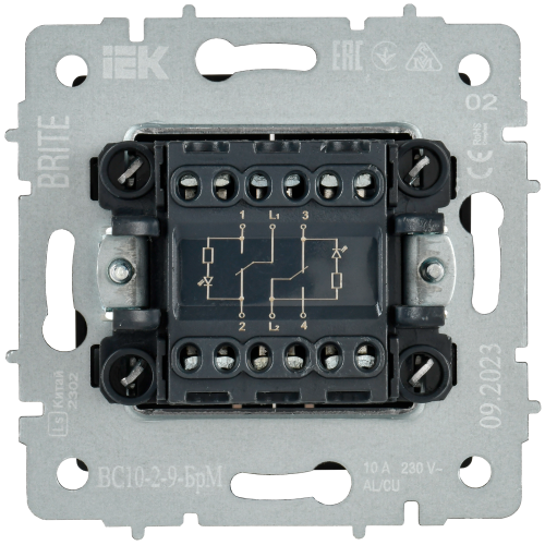BRITE Выключ. 2-кл. с инд. отел. 10А ВС10-2-9-БрМ мар. IEK | код BR-V20-2-10-K35 | IEK фото 7 BRITE Выключ. 2-кл. с инд. отел. 10А ВС10-2-9-БрМ мар. IEK | код BR-V20-2-10-K35 | IEK фото 7