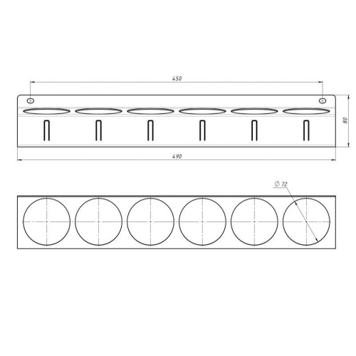 Держатель-органайзер для баллончиков, настенный, с крючками, черный, | код 38-0653 | REXANT фото 8
