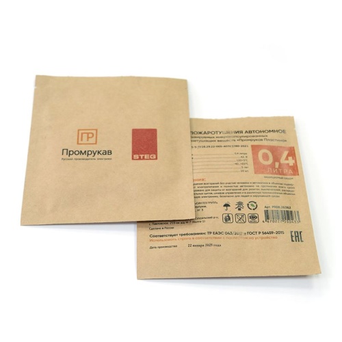 Противопожарная STEG Пластина ПР-0,4 (10 шт/уп) Промрукав | код PR08.26362 | ПРОМРУКАВ фото 2