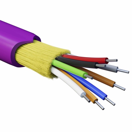 Кабель волоконно-оптический, распределительный, арамидные упрочняющие нити, для внутренней прокладки, нг(А)-HF, 8 ОВ, категория OM4 | код RNDT4C8MG01-E | DKC