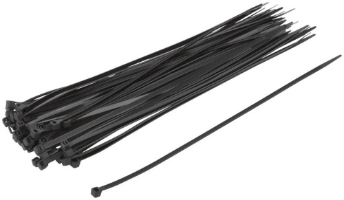 Хомуты нейлоновые, черные для проводов 50шт., 250х3,6мм | код 60395 | FIT