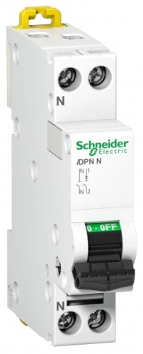 Выключатель автоматический однополюсный (1п+N) iDPN N 3А C 6кА | код. A9N21554 | Schneider Electric 