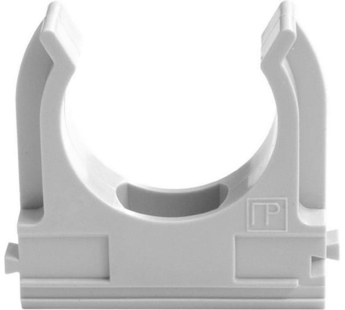 Держатель 40мм для трубы ПВХ серый | код PR.0640 | Промрукав