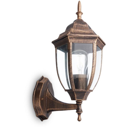 Светильник садово-парковый 60Вт 230В E27 черн. зол. PL6001 FERON 11893