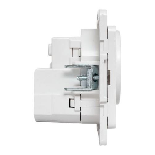 Стокгольм Механизм Розетки 1-местной с/з, USB 2A 16А винтовые клеммы белый с защ. штор. EKF | код EYR16-2USB-typeA | EKF фото 3
