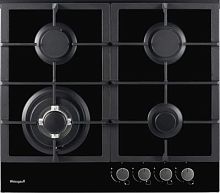 Газовая варочная поверхность Weissgauff HGG 641 BGh черный | код 1068840 | WEISSGAUFF