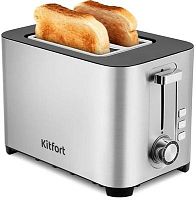 Тостер Kitfort КТ-6099 850Вт нержавеющая сталь/черный | код 2019641 | KITFORT