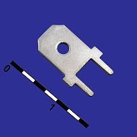 Клемма ножевая на плату RUICHI DJ610-6.3, 6.3 мм | код 72266 | Ruichi