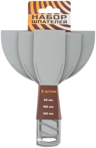 Шпатели пластиковые набор 3 шт, 50/100/150 мм | код 6765 | FIT фото 3