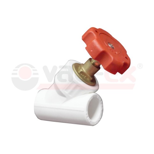 Вентиль 45гр 25 ВВ полипропиленовый PPR белый | код 10174025 | VALFEX