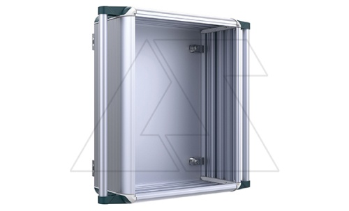 Корпус панели оператора 500x500x180(90+90)мм (ШxВxГ), дверь сзади, анодированный алюминий | код ETCR505018 | ETA
