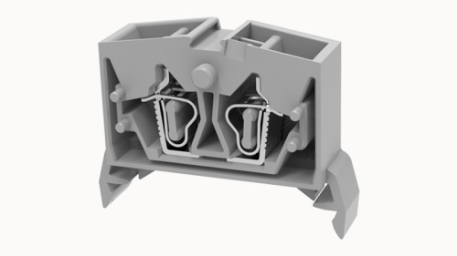 WS2.5T-DIN35-01P-11-100Z(H) , Клемма пружинная WS, 2.5T мм.кв., серый, шт | код 11030000688 | DEGSON