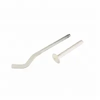 Кронштейн для радиатора штыревой круглый с дюбелем белый (9-240 мм) | код 14080 | ПрофСан