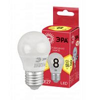 Лампа светодиодная LED P45-8W-827-E27(диод,шар,8Вт,тепл,E27) | код Б0030024 | ЭРА