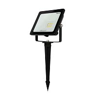 Прожектор светодиодный 20 Вт 200–260 В IP65 1600 Лм 6500 K, холодный свет REXANT + опора на грунте 605-100 | код 605-002promo | REXANT