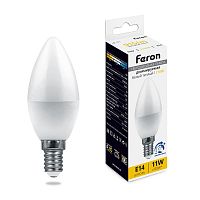 Лампа светодиодная LED 11вт Е14 теплый свеча диммируемая | код 51055 | Feron