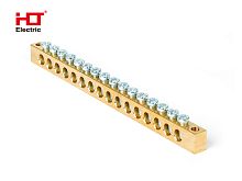 Шина PEN земля-ноль8x12мм 16/2 (16 групп/крепеж по краям) HLT | код 081-09-40 | HLT