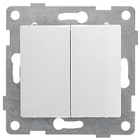 GUSI Bravo механизм выключателя 2кл., скрытая установка, 10А, 250В. Цвет: белый. | код С10В2-001 | GUSI ELECTRIC