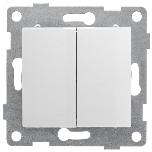 GUSI Bravo механизм выключателя 2кл., скрытая установка, 10А, 250В. Цвет: белый. | код С10В2-001 | GUSI ELECTRIC