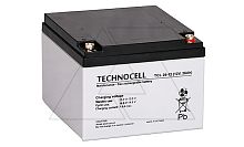 Батарея аккумуляторная Technocell TCL26-12, 12V26Ah, 125x166x176 HxLxW, 7.4kg, 10-12лет | код TCL26-12 | EMU