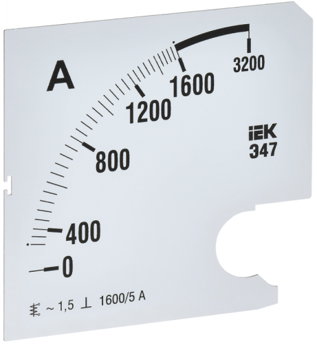 Шкала смен. для амперметра Э47 1600/5А-1,5 96х96мм IEK | код IPA20D-SC-1600 | IEK Шкала смен. для амперметра Э47 1600/5А-1,5 96х96мм IEK | код IPA20D-SC-1600 | IEK