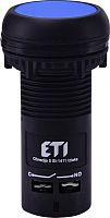 Кнопка монобл. утопл. ECF-10-B (1NO, синяя) | код 004771454 | ETI