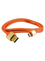 Дата-кабель, ДК 13, USB - micro USB, 1 м, силиконовая оплетка, оранжевый, TDM | код SQ1810-0313 | TDM