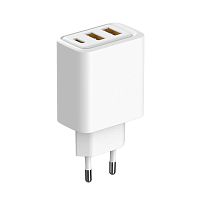 Устройство зарядное сетевое с двумя портами USB-A и одним портом USB-C 10Вт Rexant 18-2213