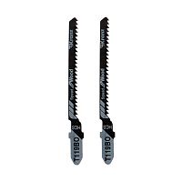 Пилка для электролобзика по оргстеклу T119BO 76 мм 12 зубьев на дюйм 4-20 мм фигурный рез (2 шт./уп.) Kranz | код KR-92-0311 | KRANZ