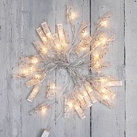 Гирлянда светодиодная Прищепки 30 LED, 5 м, теплый белый цвет свечения NEON-NIGHT | код 303-032 | NEON-NIGHT