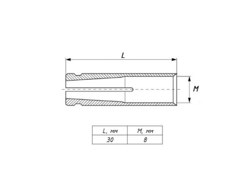 Анкер латунный забивной М8 | код alzm8 | EKF фото 3