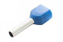 Наконечник штыревой втулочный изолированный двойной НШВИ(2) 2,5-13 цвет синий | код NSHvI2-2,5-13-B | Engard