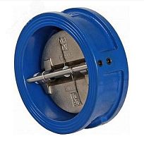 Затвор обратный - ЗОД PN16 DN100, межфланцевый, двустворчатый, корпус - чугун GGG40 c EPDM покрытием, пластины - нержавеющая сталь | код 082X4053R | Ридан