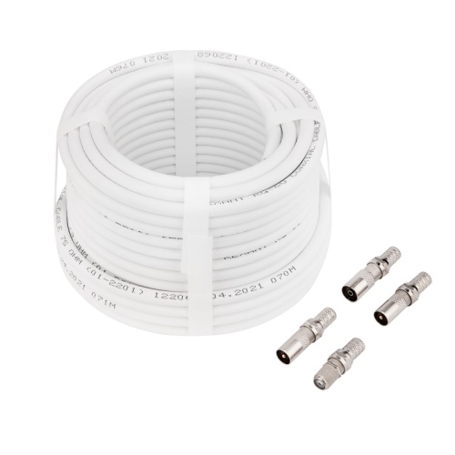 Набор с антенным телевизионным удлинителем для ТВ длиной 15 метров с F-разъемами и ТВ-переходниками REXANT | код 06-3091 | REXANT