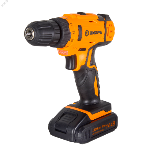 Дрель-шуруповерт аккумуляторная ДА-14Л-2KА (ДА-14Л-2K) (1.5 А/ч) | код 72/14/20 | Вихрь