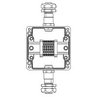 Взрывозащищенная клеммная коробка из полиэстера TBE-P-03-(6xCBC.2)-1xKAEPM2MHK-20(A)-1xKAEPM2MHK-20(C)1Ex e IIC Т5 Gb / Ex tb IIIC T | код 1231.031.22.11B | DKC