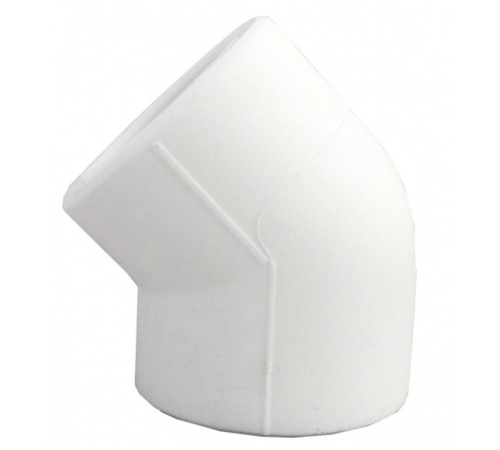 Уголок 45 град. 32 мм полипропиленовый PPR белый (10107032) | код 00000008700 | Valfex